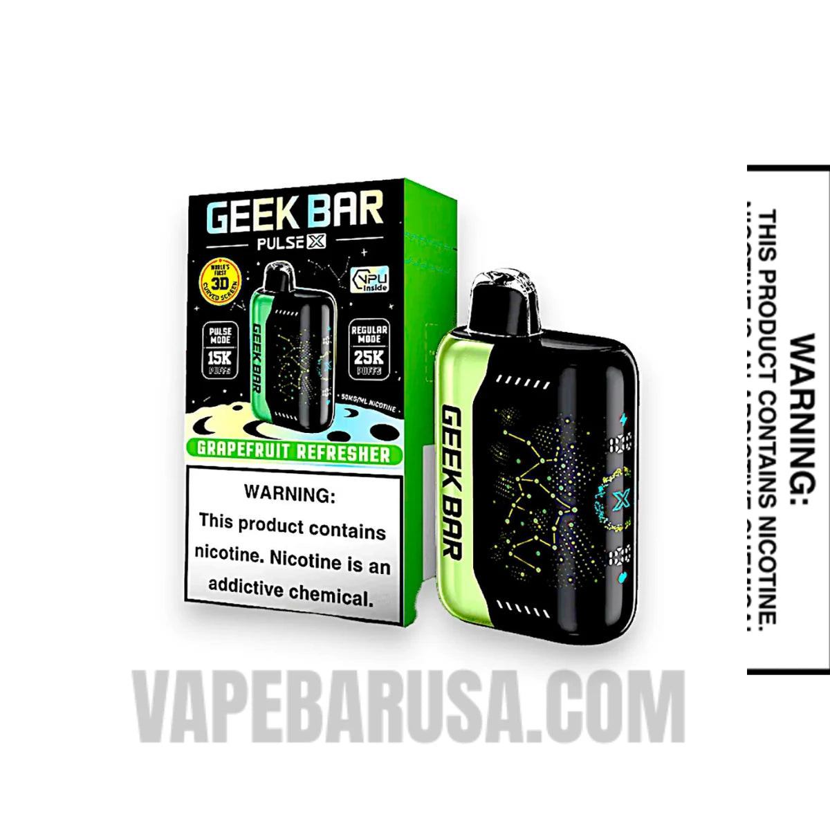 Grapefruit Refresher Geek Bar Pulse X Disposable Vape With Package Box