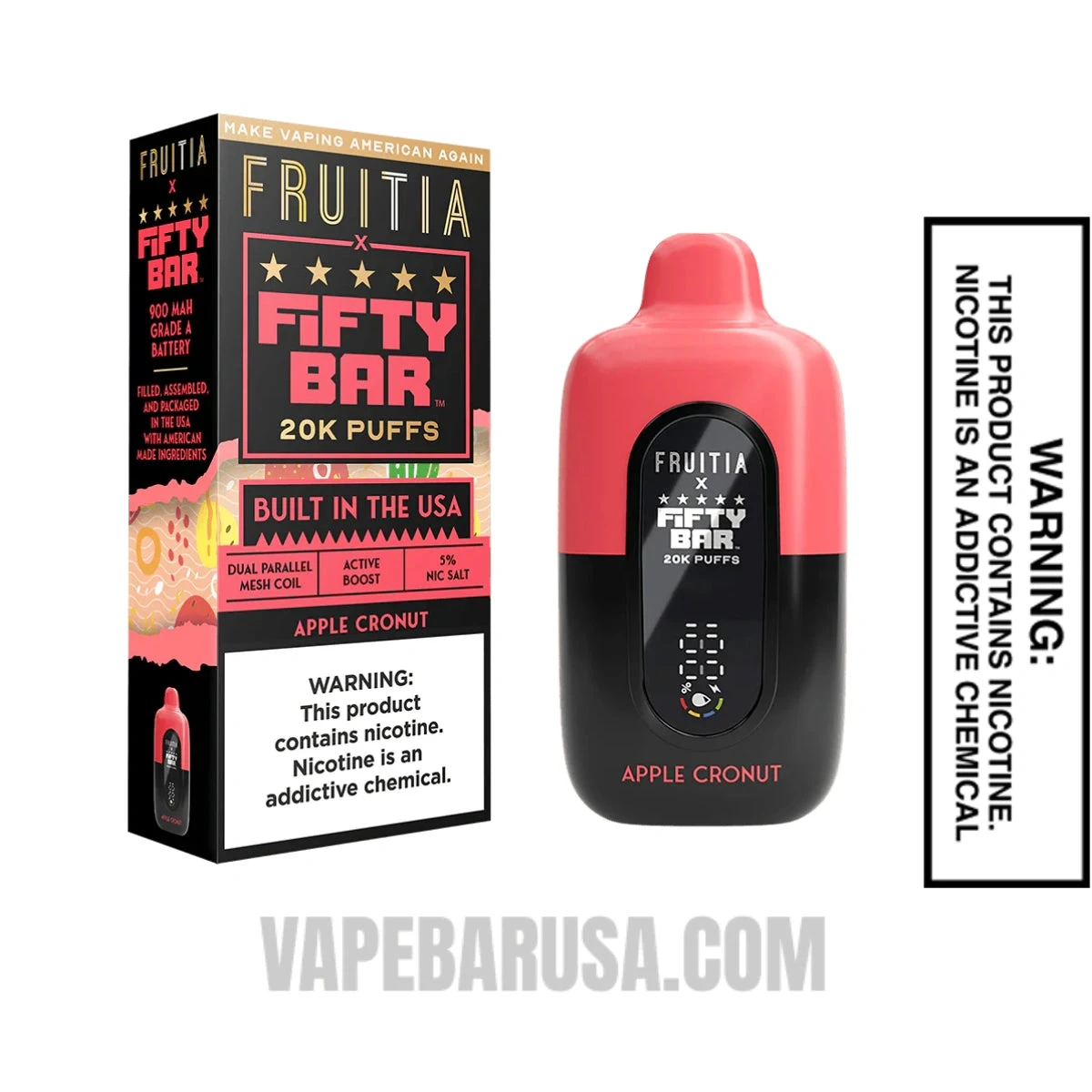 Apple Cronut Fruitia X Fifty Bar 20K Disposable Vape With Package Box