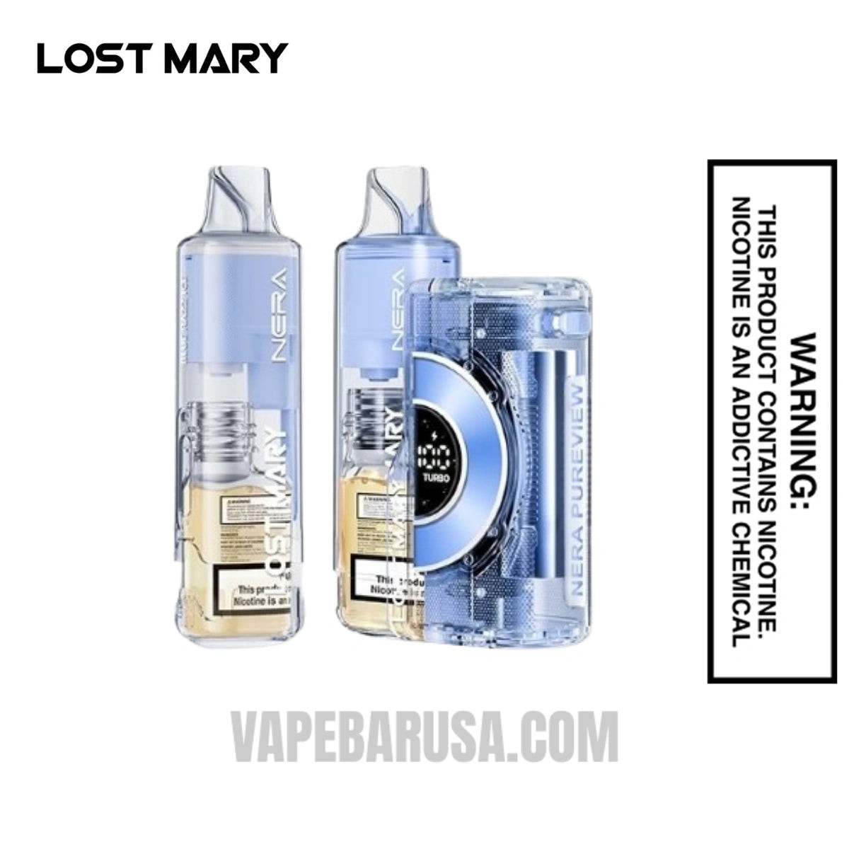 Blue Razz Ice Lost Mary Nera Pureview 40K Vape Kit
