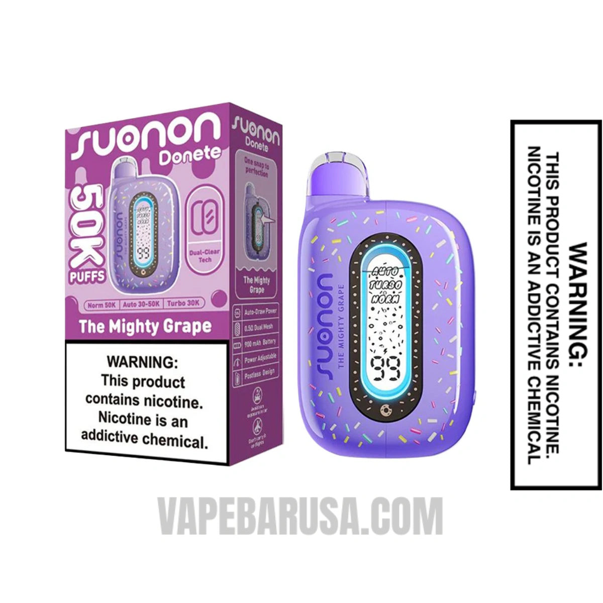 The Mighty Grape Suonon Donete 50k Disposable Vape With Package Box