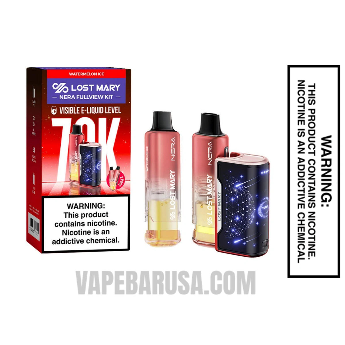 Watermelon Ice Lost Mary Nera Fullview 70K Disposable Kit With Package Box