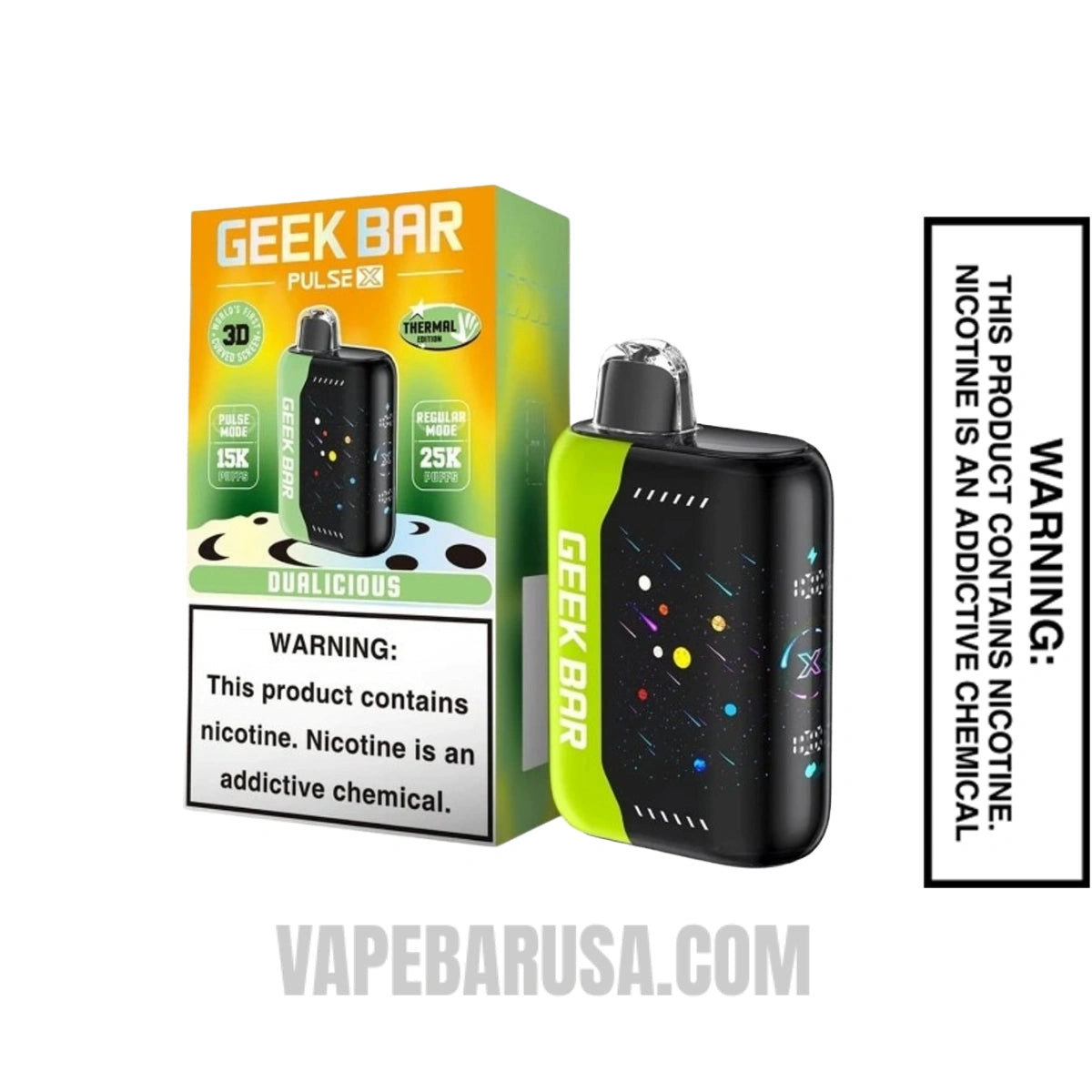 Dualicious Geek Bar Pulse X Disposable Vape With Package Box 