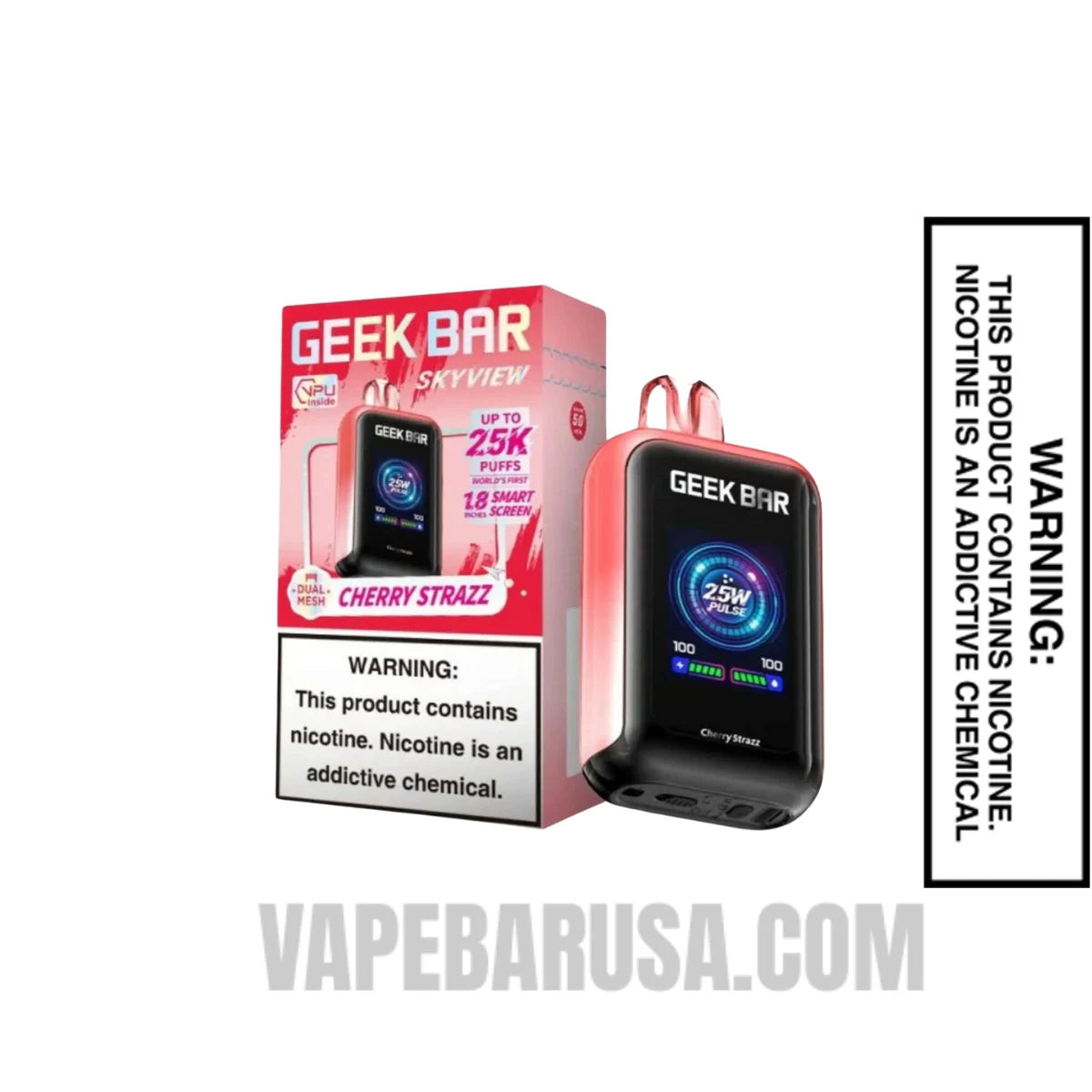 Cherry Strazz Geek Bar Skyview Disposable Vape With Package Box