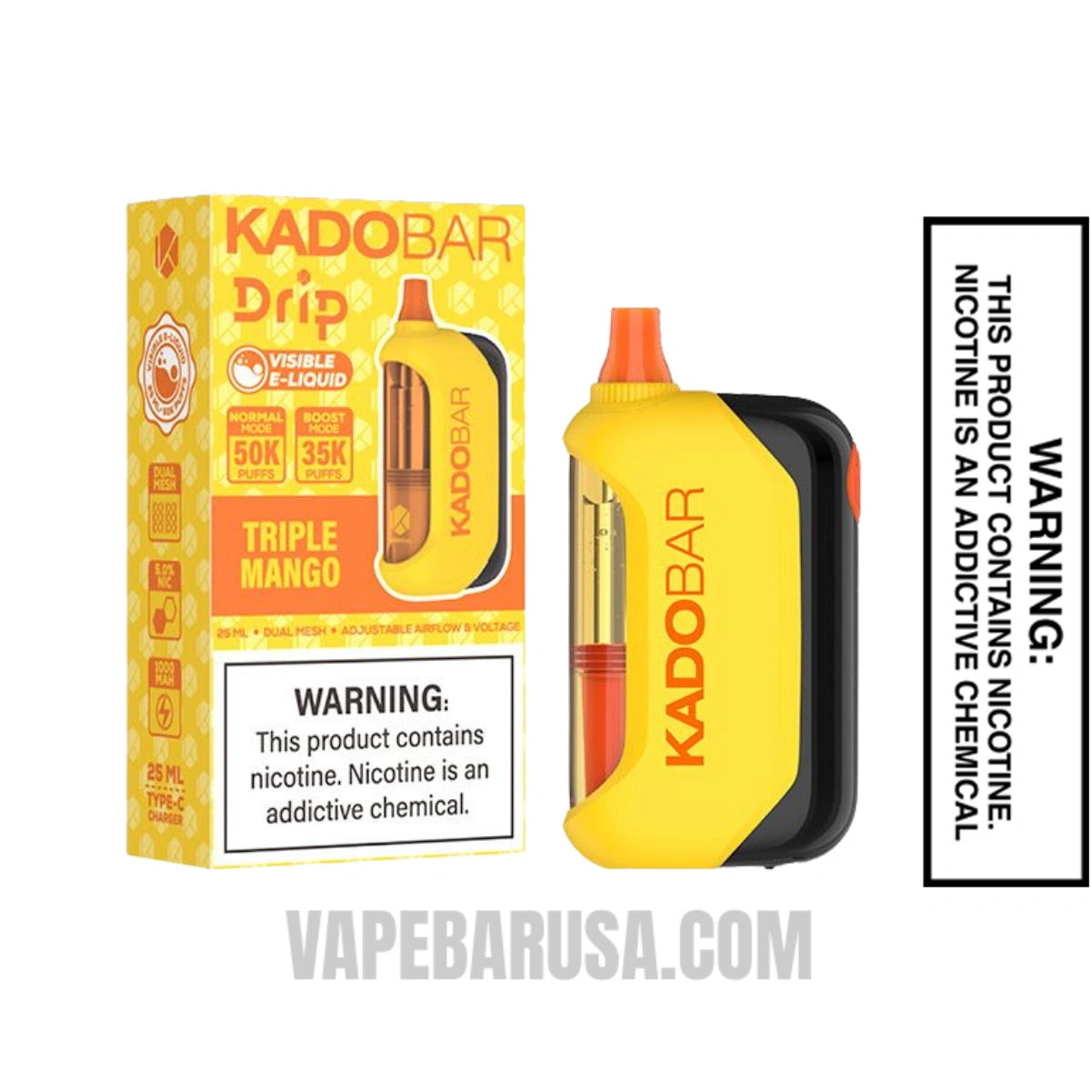 Triple Mango Kado Bar Drip 50K Disposable Vape With Package Box