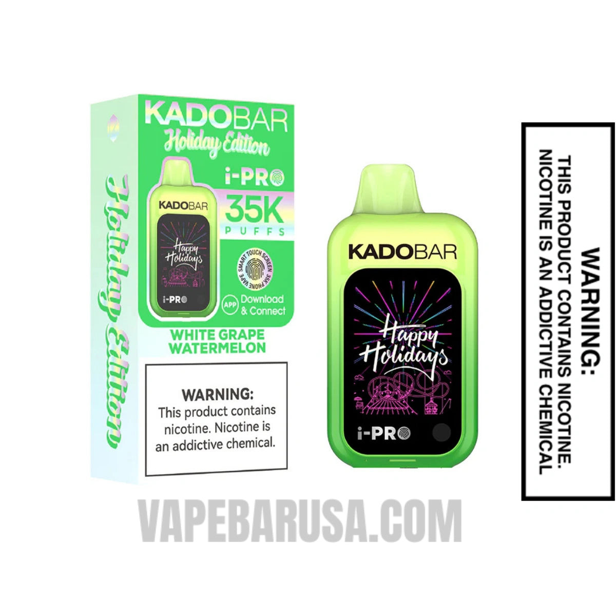 White Grape Watermelon Kado Bar i-Pro 35K Disposable Vape With Package Box