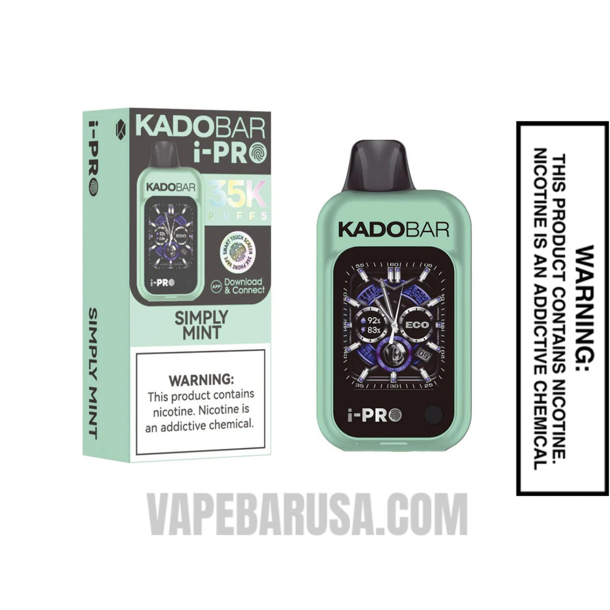 Simply Mint Kado Bar i-Pro 35K Disposable Vape With package Box