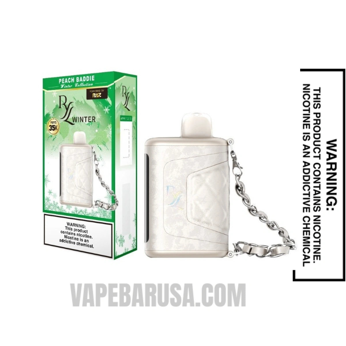 Peach Baddie RAZ RYL Classic 35K Disposable Vape With Package Box