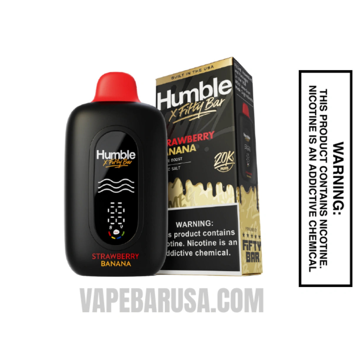 Strawberry Banana Humble X Fifty Bar 20K Disposable Vape With Package Box