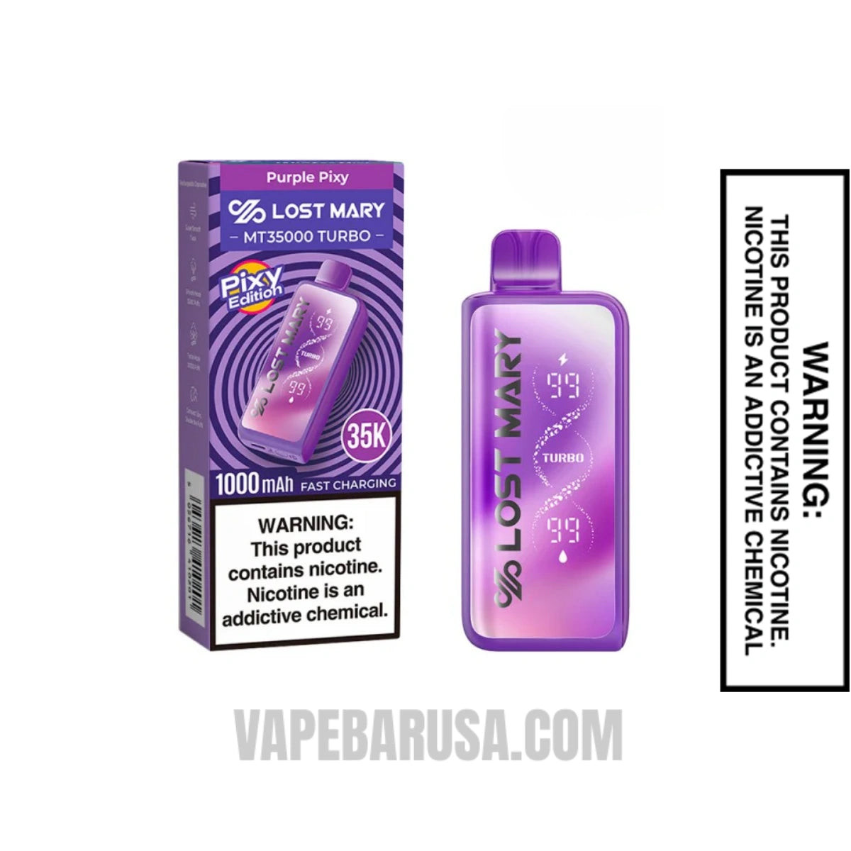 Purple Pixy Lost Mary MT35000 Disposable Vape With Package Box