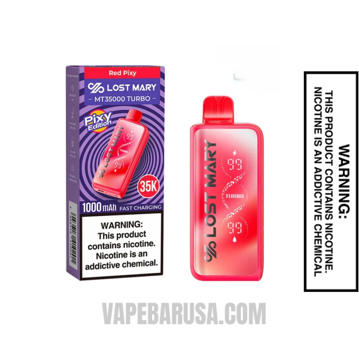 Red Pixy Lost Mary MT35000 Disposable Vape With Package Box