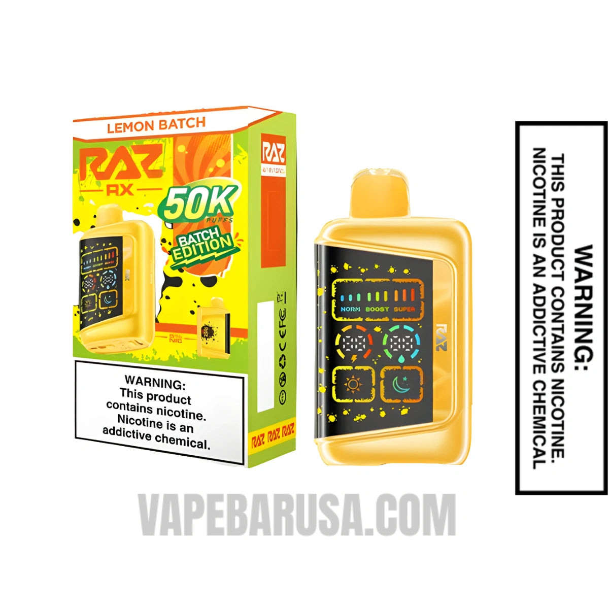 Lemon Batch RAZ RX50K Disposable Vape With Package Box