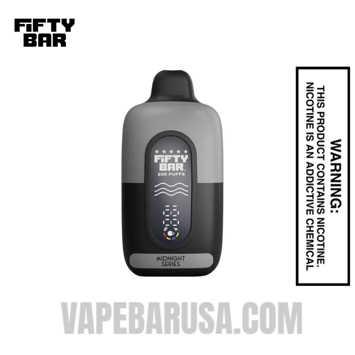 Sour Strawberry Melon Fifty Bar 20K Midnight Series Disposable Vape