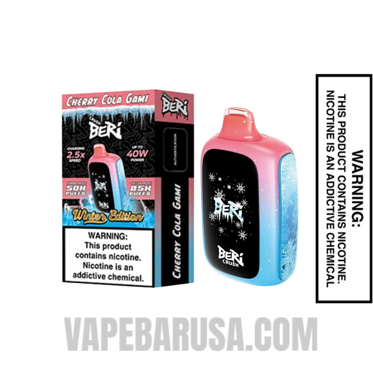 Cherry Cola Gami Beri Crush 50K Puffs Disposable Vape with package box