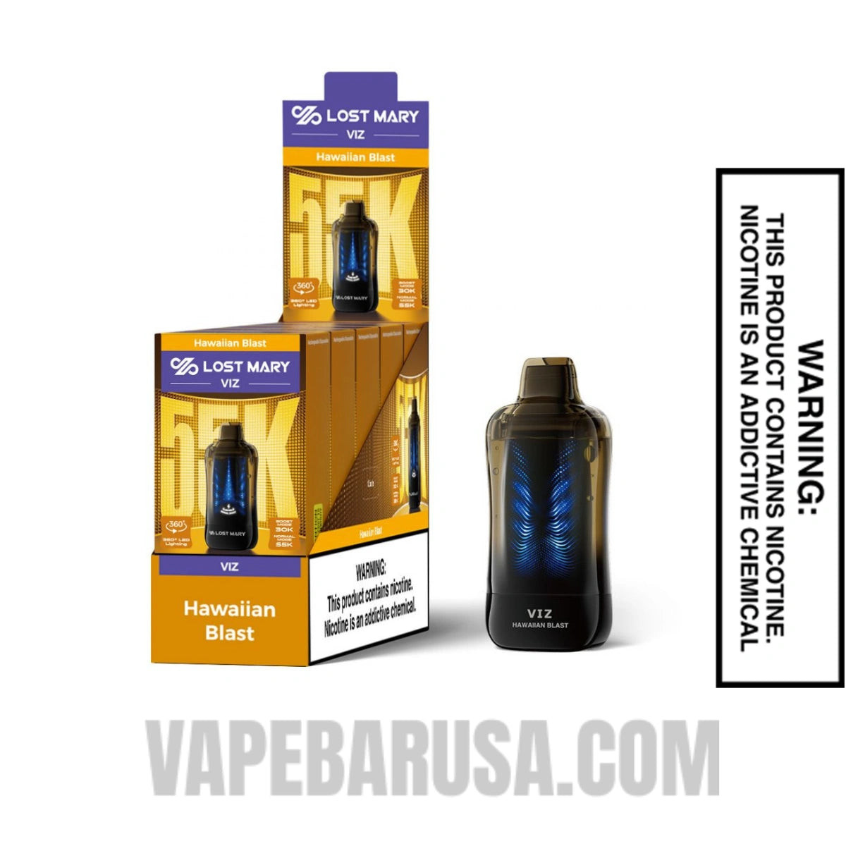 Hawaiian Blast Lost Mary VIZ 55K Disposable Vape With Bundle Pack