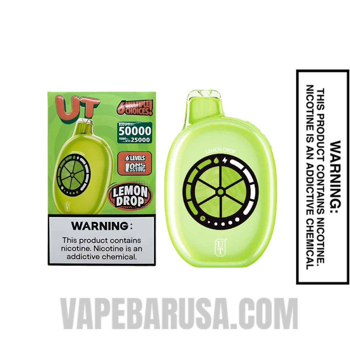 Lemon Drop Flum UT Bar 50K Disposable Vape With Package Box