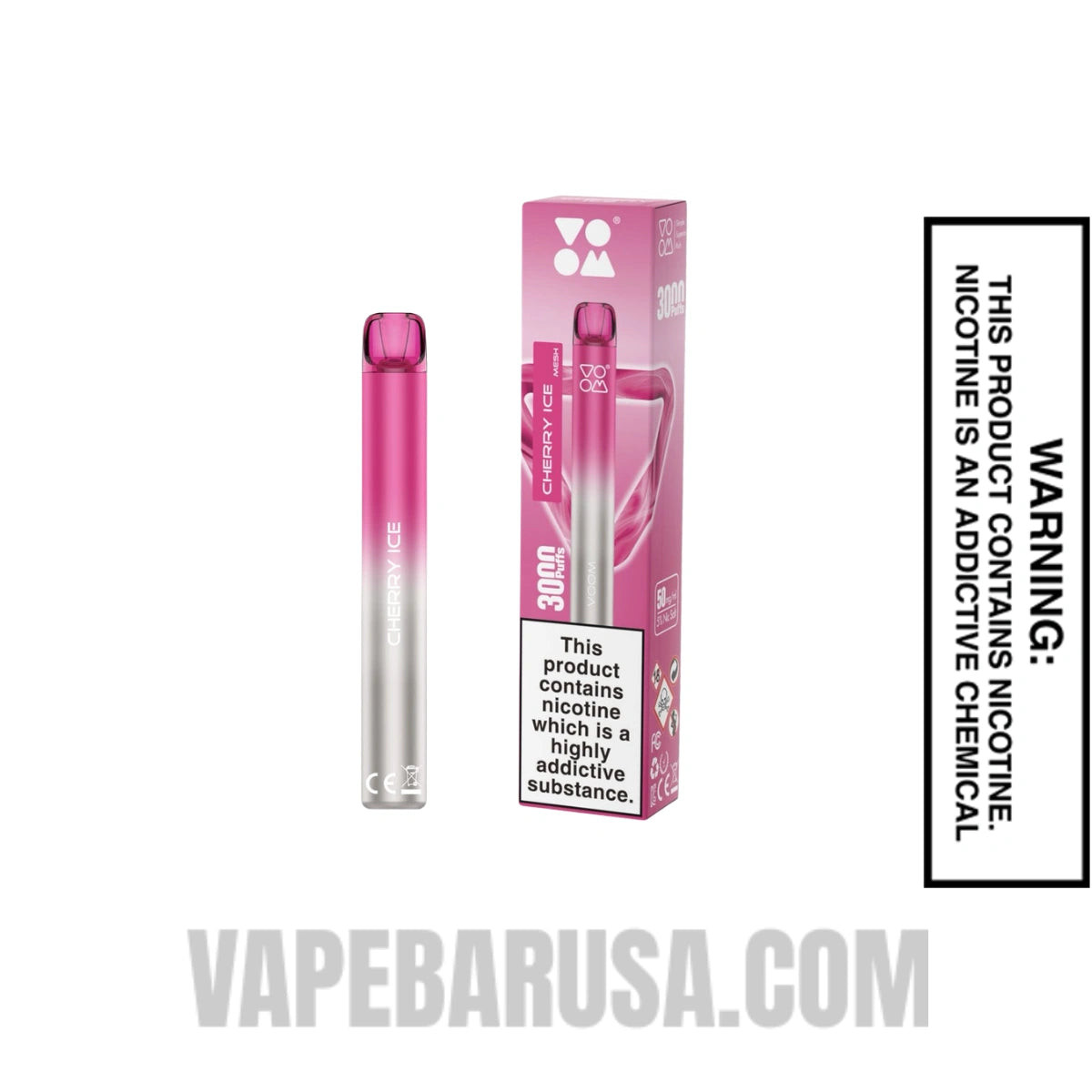 Cherry Ice Voom Mesh 3000 Puffs Disposable Vape With Package Box