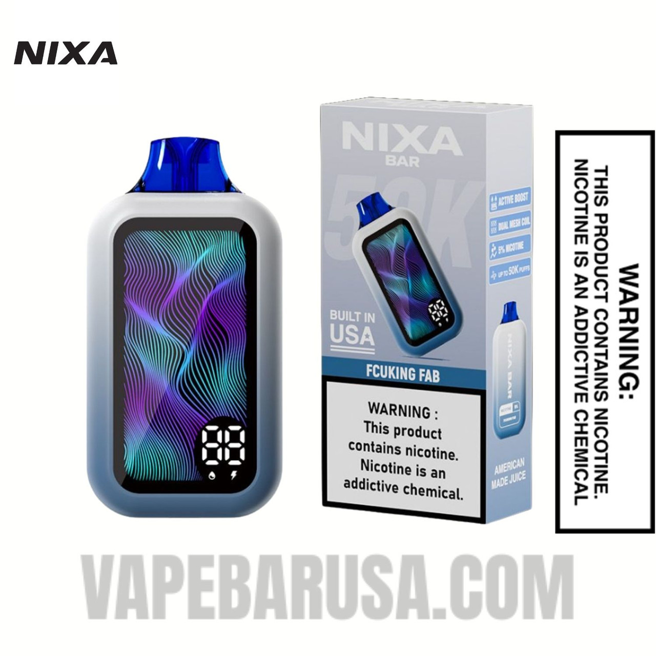 Fcuking Fab Nixa Bar 50K Disposable Vape With Package Box