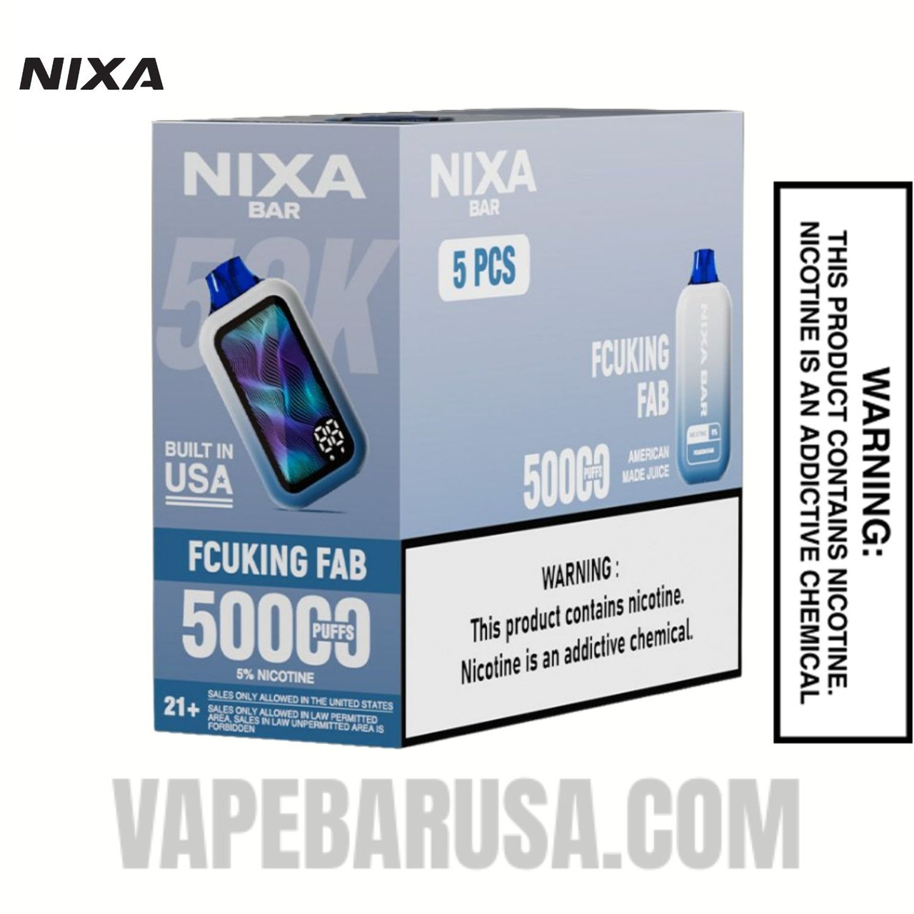Fcuking Fab Nixa Bar 50K Disposable Vape With Bundle Pack