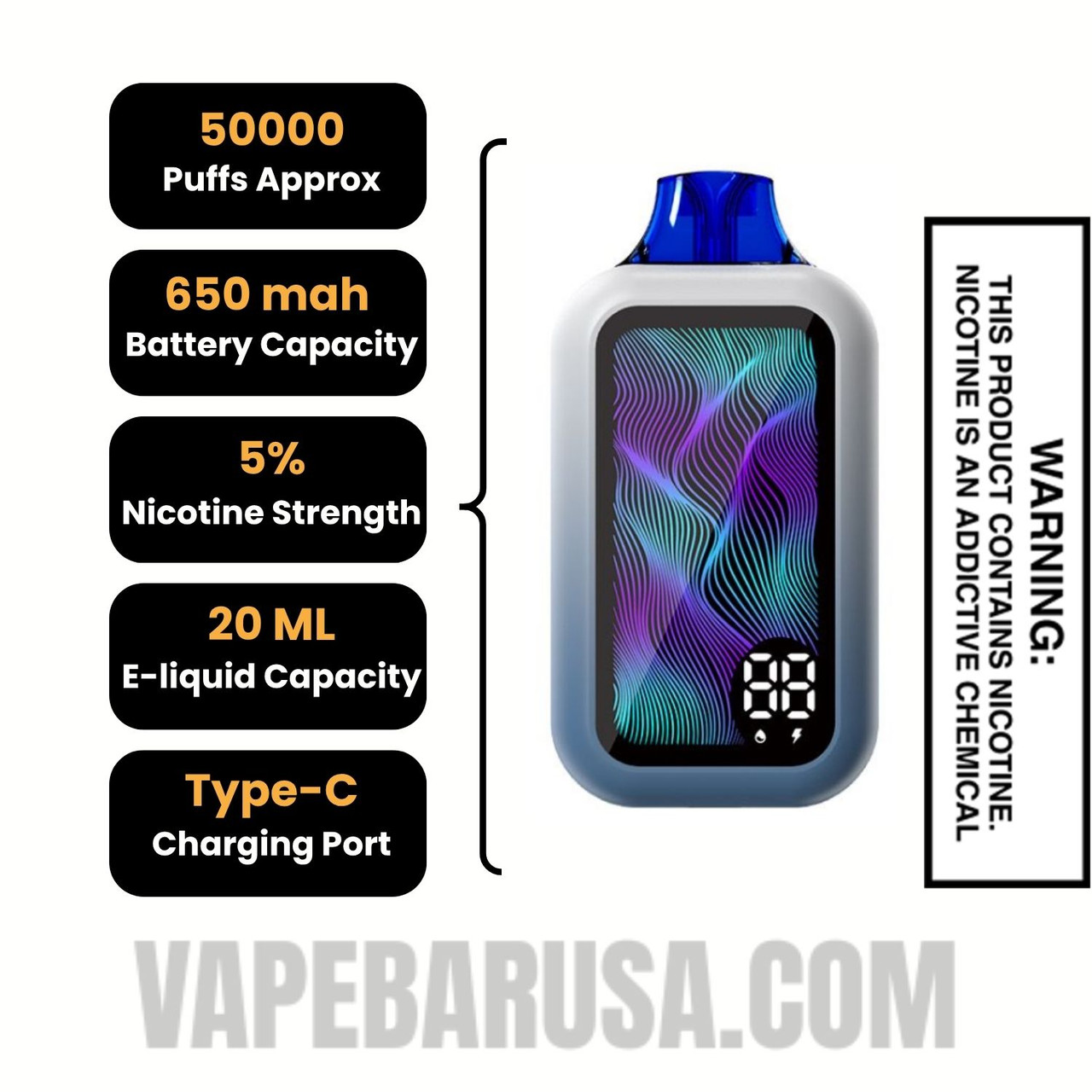 Fcuking Fab Nixa Bar 50K Disposable Vape Specifications