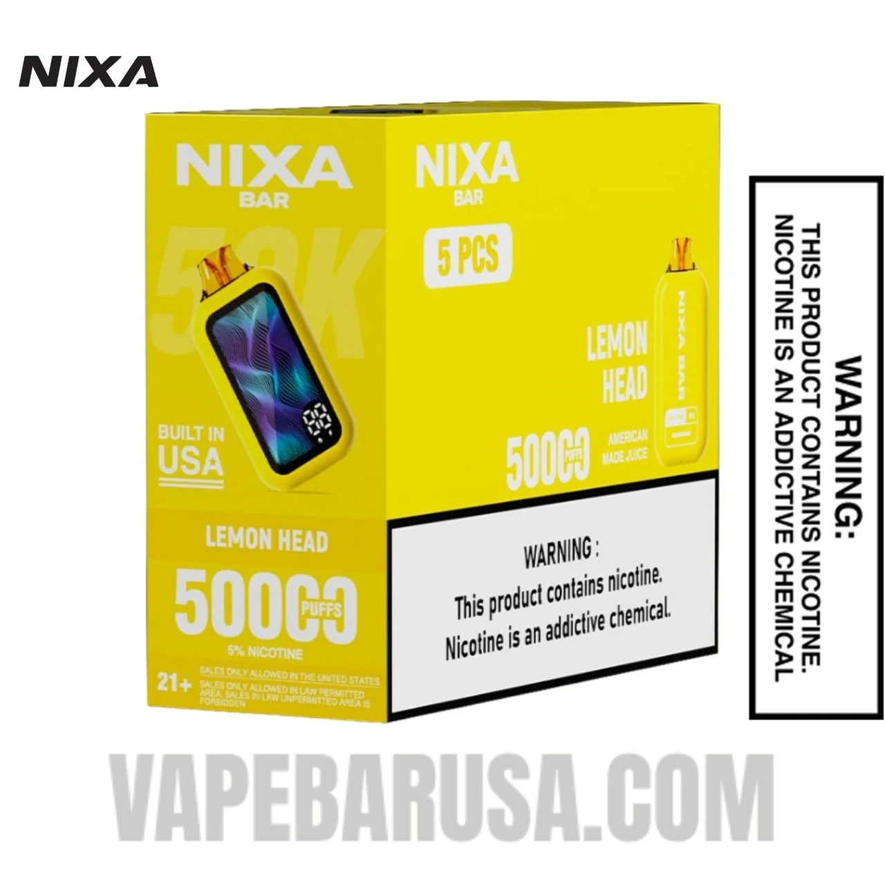 Lemon Head Nixa Bar 50K Disposable Vape With Bundle Pack