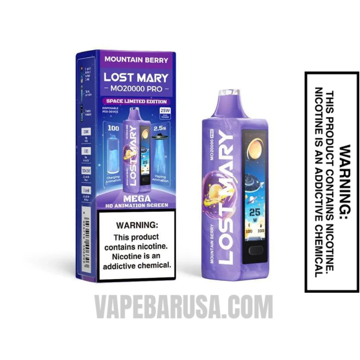 Mountainberry Lost Mary MO20000 Disposable Vape With Package Box
