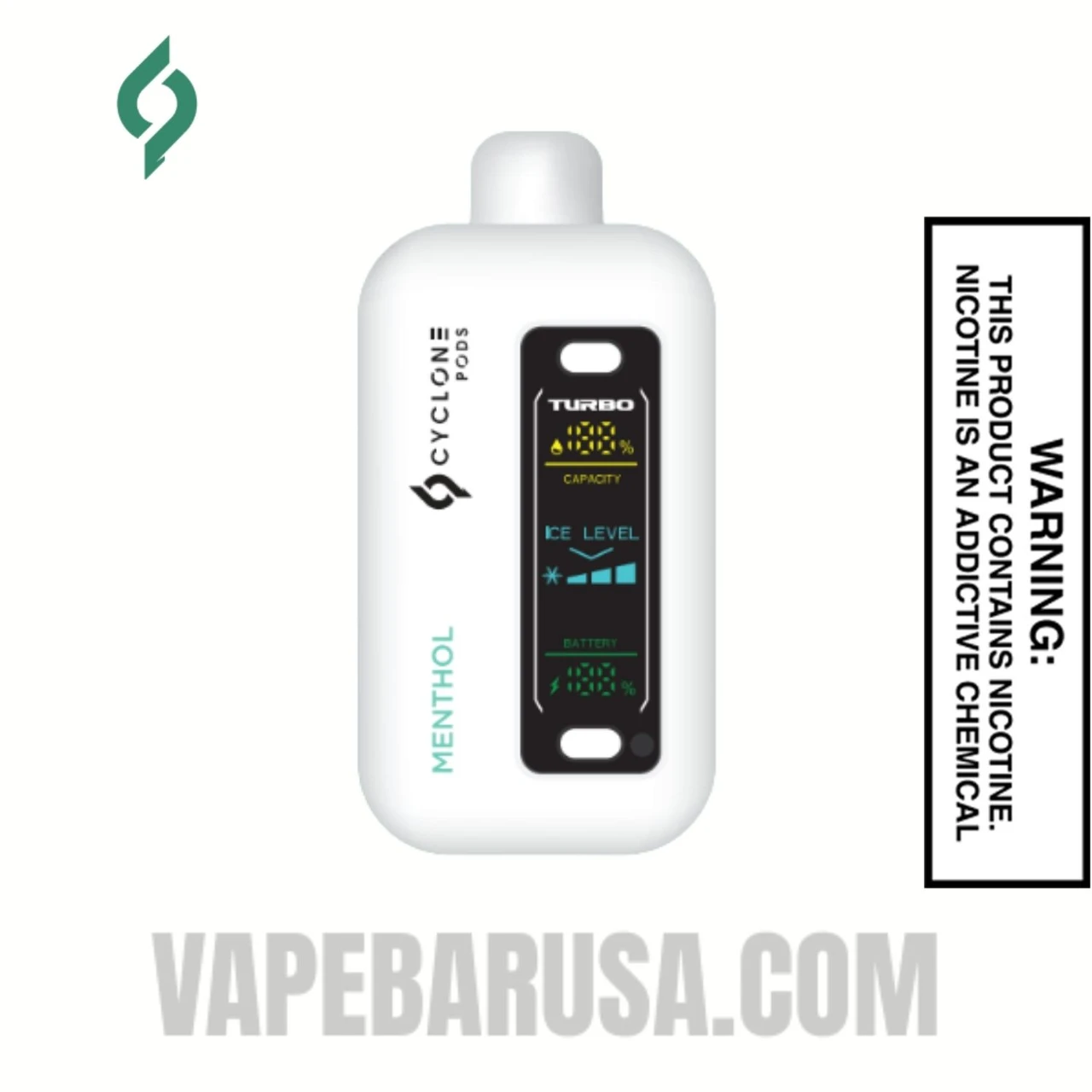 Menthol Cyclone Gust Pro 20K Zero Nicotine Disposable Vape