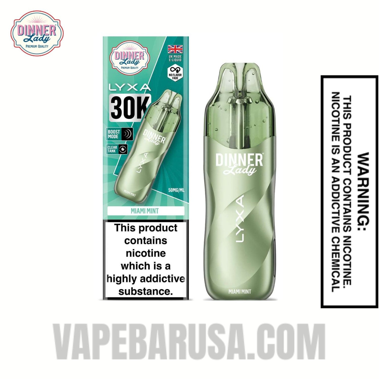 Miami Mint Dinner Lady LYXA 30K Disposable Vape With Package Box