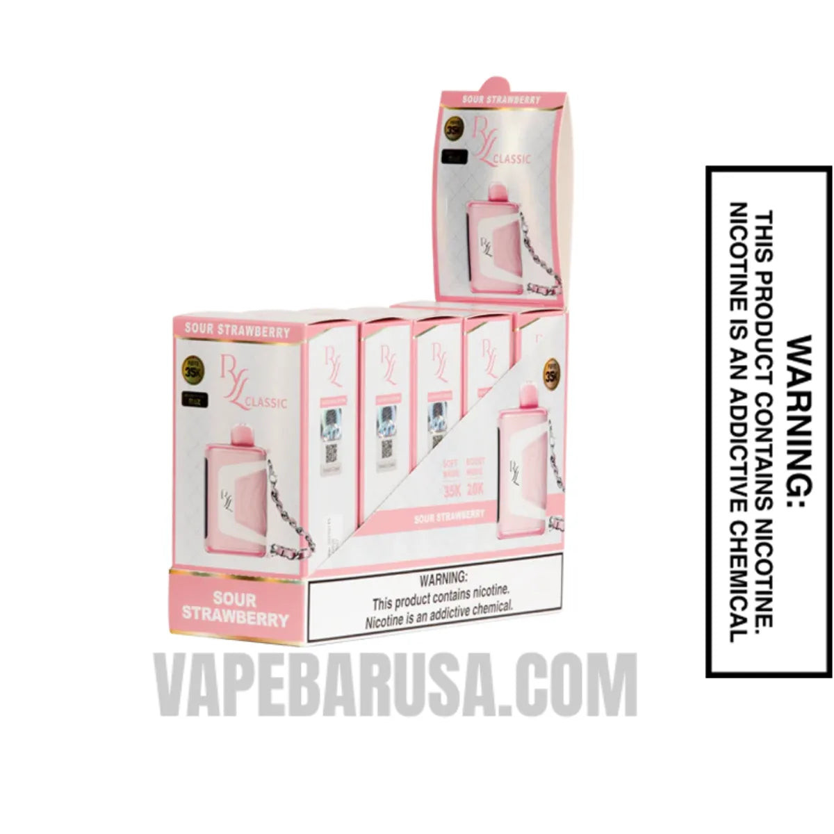 Sour Strawberry RAZ RYL Disposable Vape with Bundle Pack