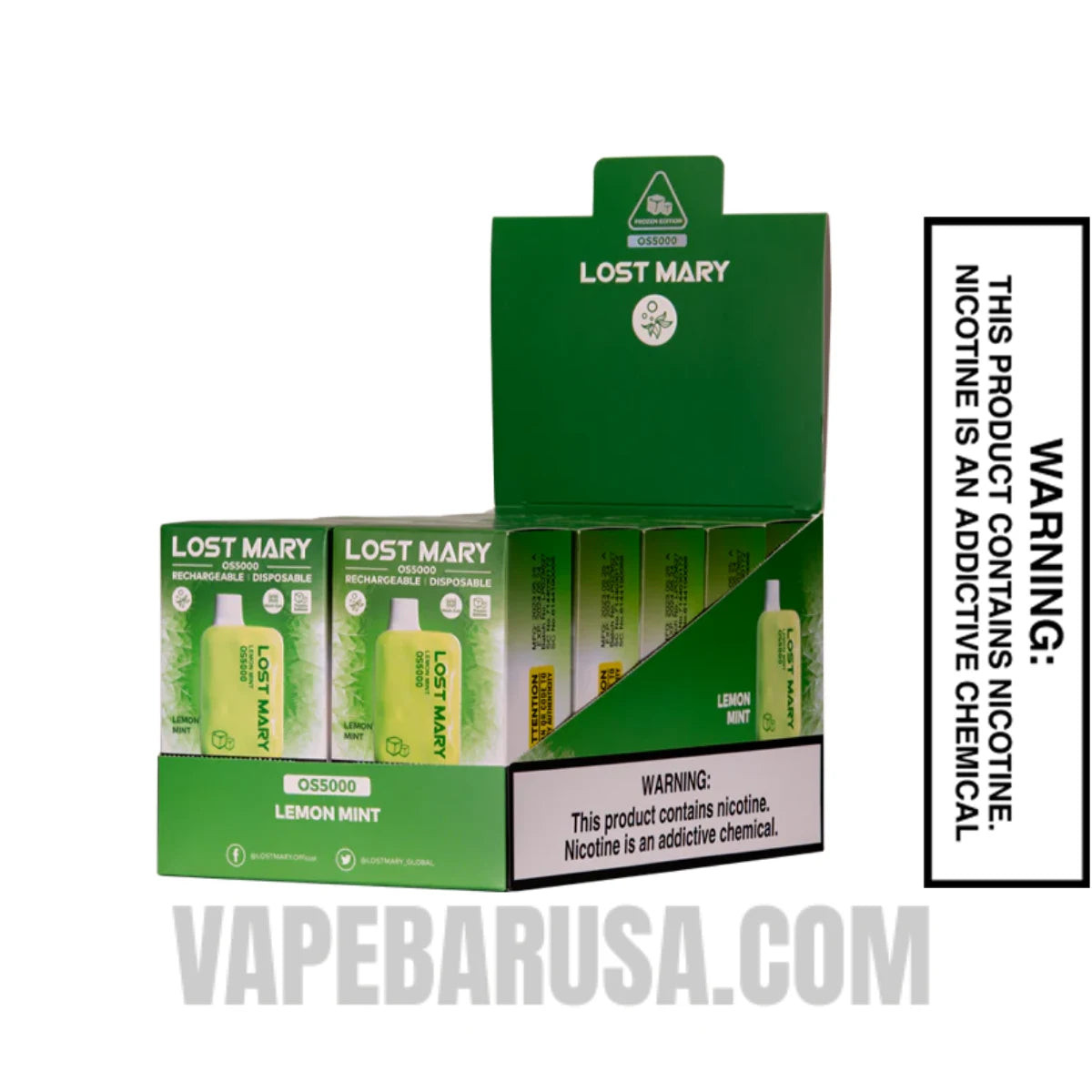 Lemon Mint Lost Mary OS5000 Disposable Vape With Bundle Pack