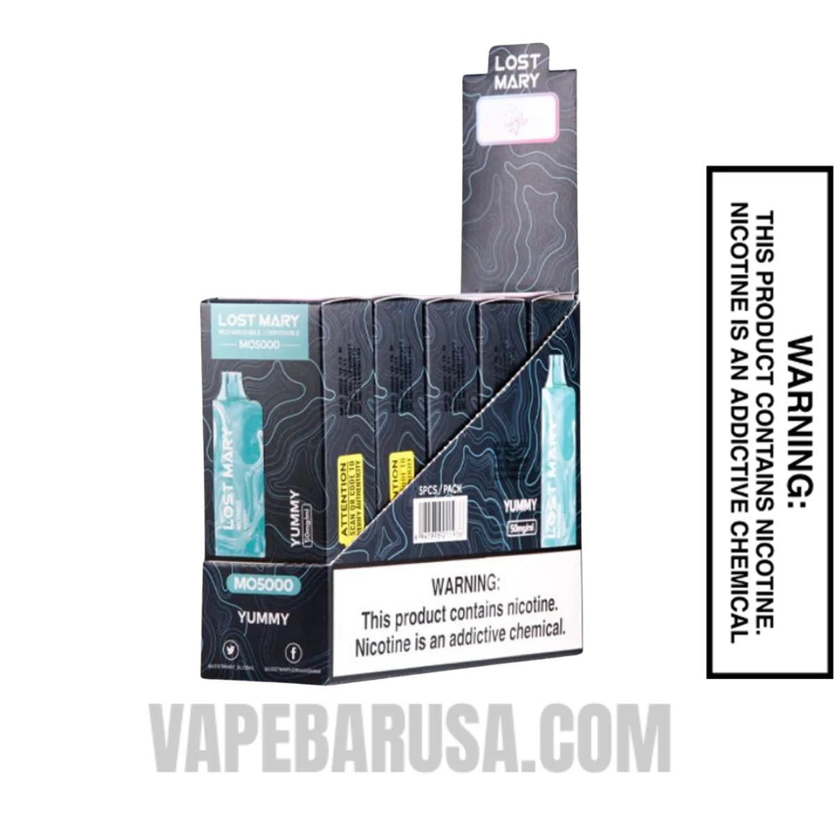 Yummy Lost Mary MO5000 Disposable Vape With bundle Box