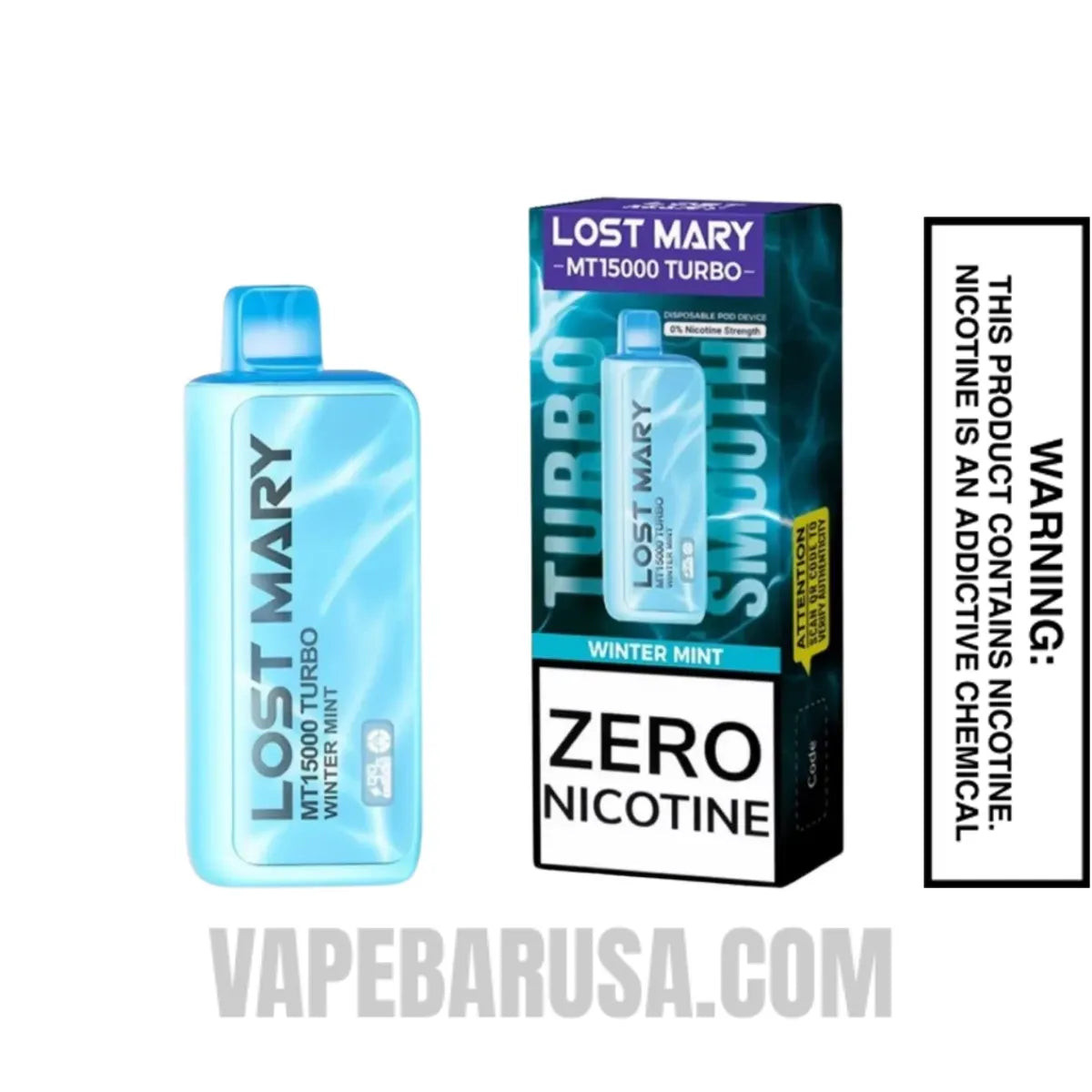 Winter Mint Lost Mary MT15000 Disposable Vape With Package Box