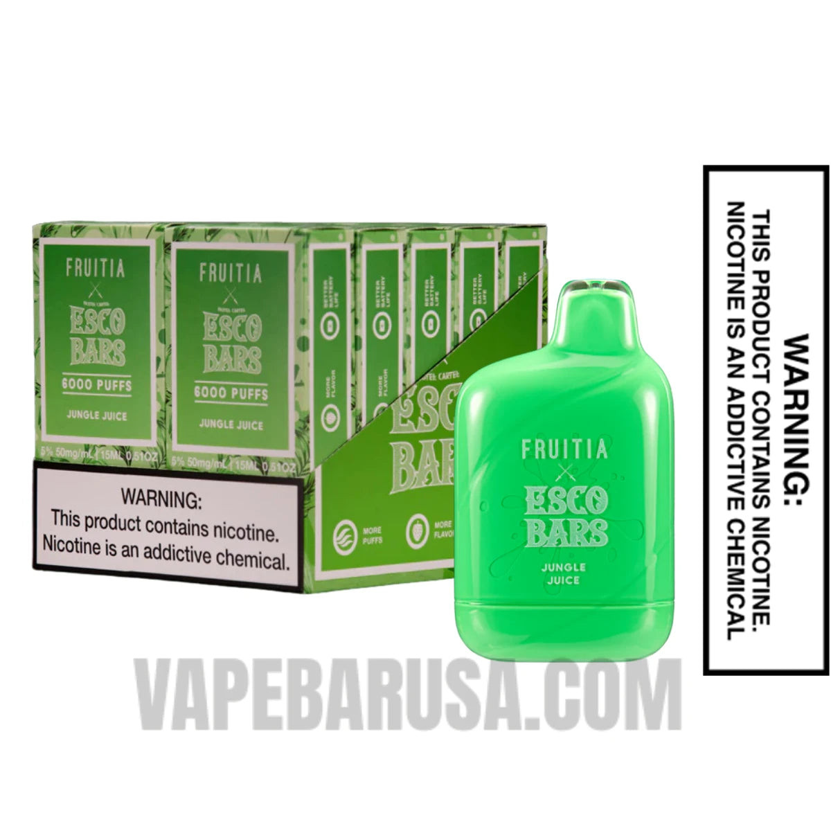 Jungle Juice Esco Bars 6000 Puffs Disposable Vape with Bundle Pack