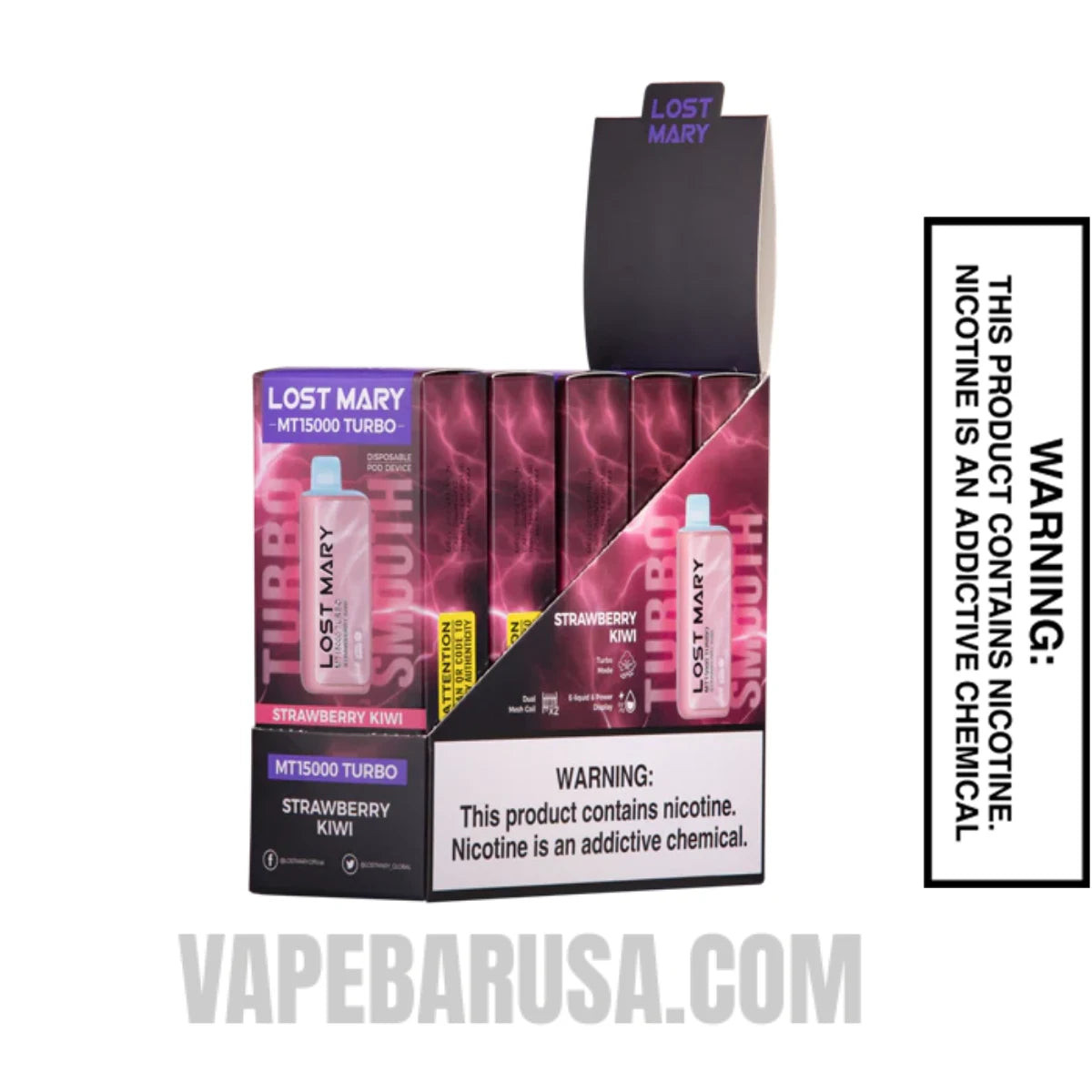 Strawberry Kiwi Lost Mary MT15000 Disposable Vape With Bundle Box