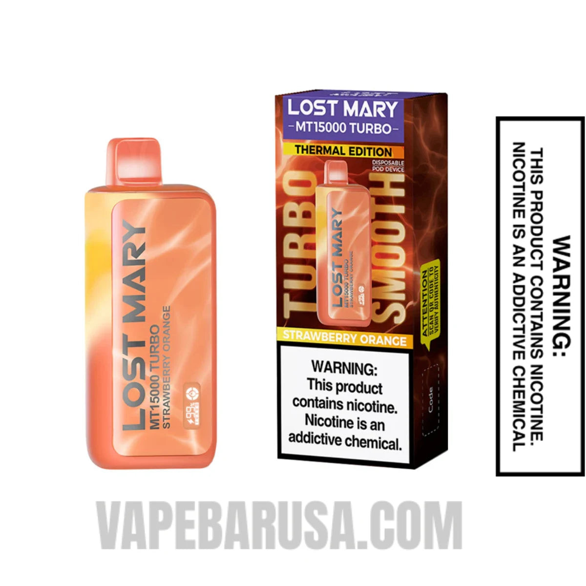 Strawberry Orange Lost Mary MT15000 Disposable Vape With Package Box