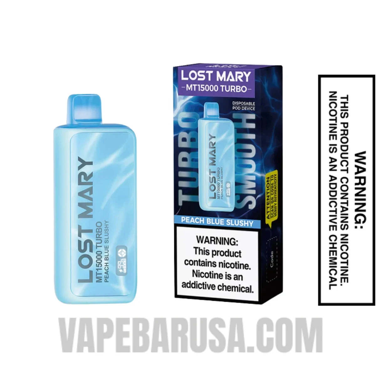 Peach Blue Slushy Lost Mary MT15000 Disposable Vape With Package Box