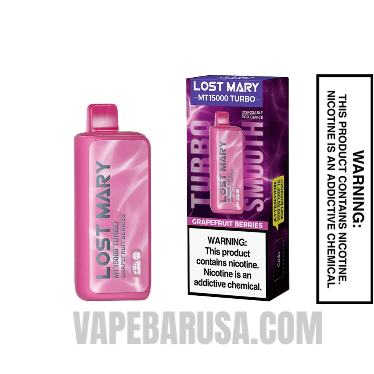 Grapefruit Berries Lost Mary MT15000 Disposable Vape With Package Box