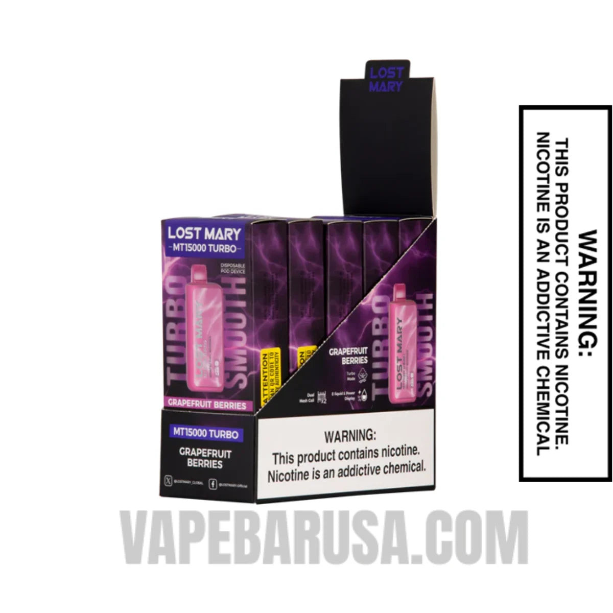 Grapefruit Berries Lost Mary MT15000 Disposable Vape With bundle box