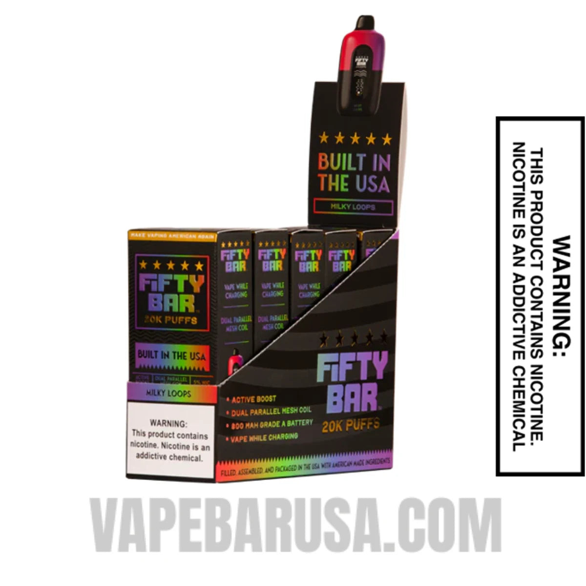 Milky Loops Fifty Bar 20k Disposable Vape With Bundle Pack