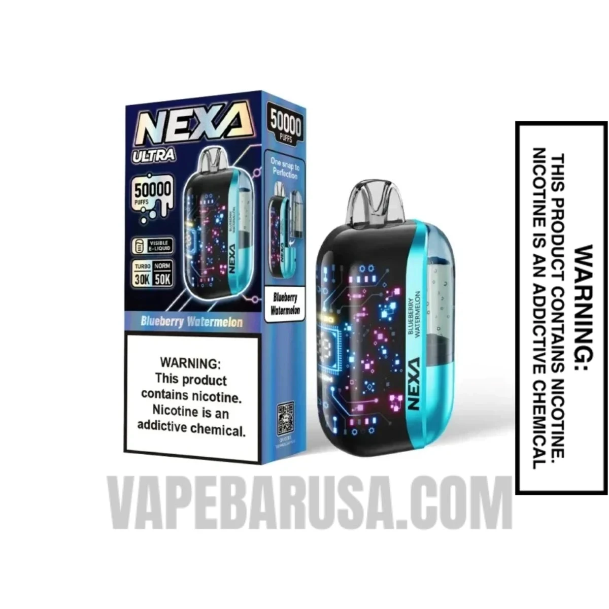 Blueberry Watermelon Nexa Ultra 50000 Disposable Vape With Package Box