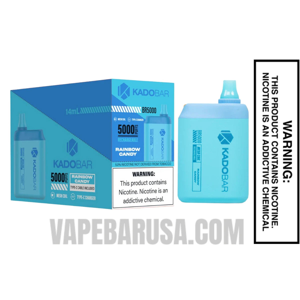 Rainbow Candy Kado Bar BR5000 Disposable Vape With Bundle Pack