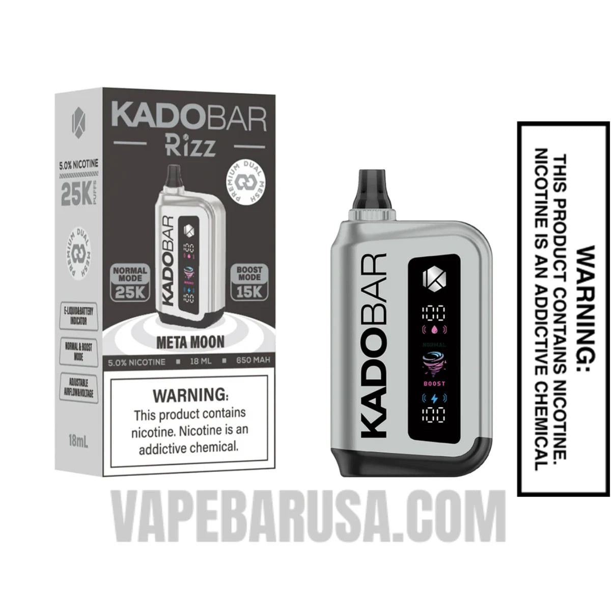 Meta Moon Kado Bar Rizz 25000 Disposable Vape With Package Box