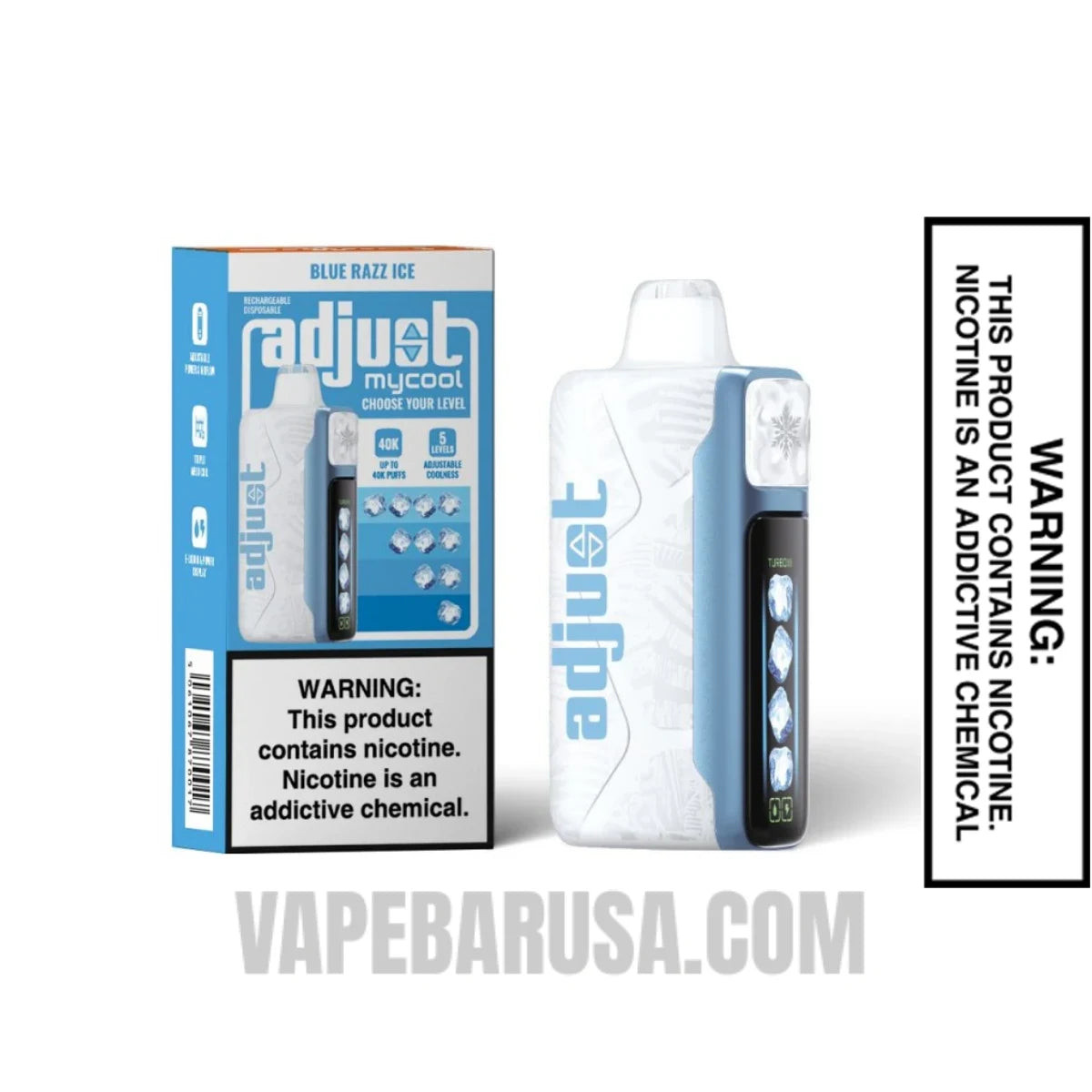 Blue Razz Ice Adjust MyCool 40K Disposable Vape With Package Box