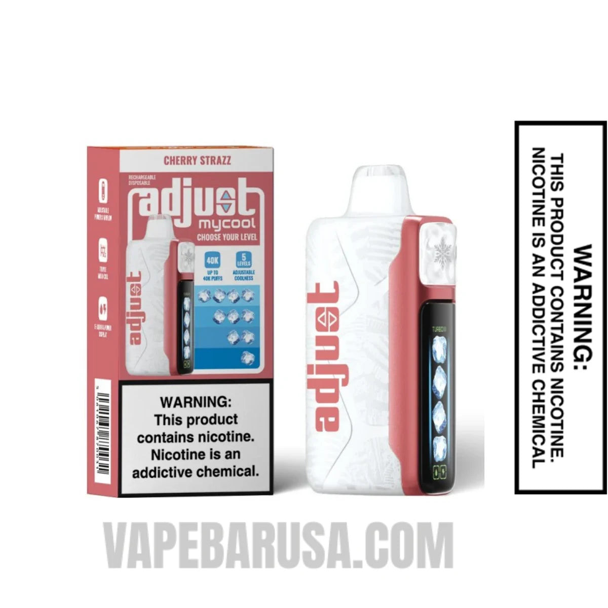 Cherry Strazz Adjust MyCool 40K Disposable Vape With Package Box