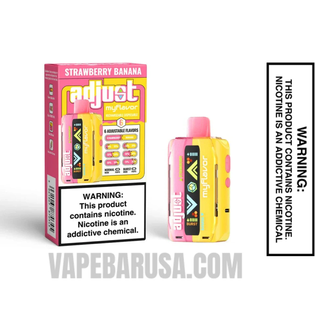 Strawberry Banana Adjust MyFlavor 40K Disposable Vape With Package Box