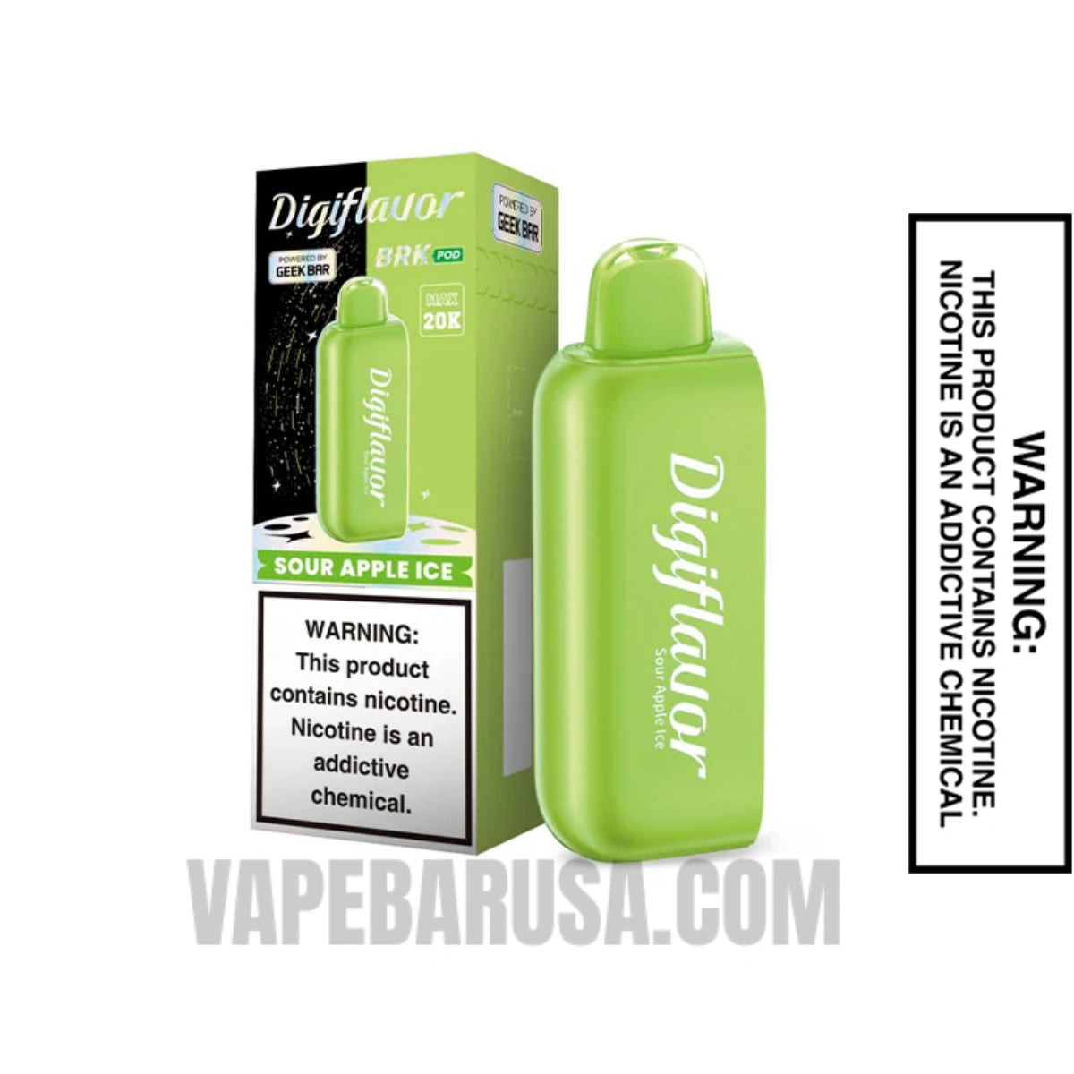 Sour Apple Ice Digiflavor BRK 20K Disposable POD With Package Box