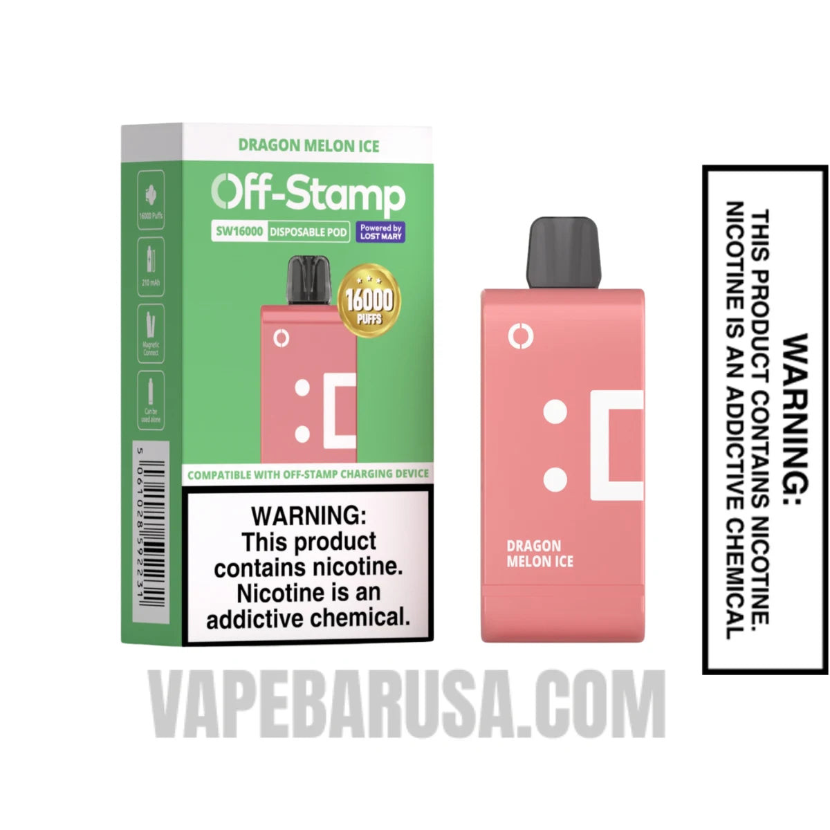 Dragon Melon Ice Off Stamp SW16000 Disposable Pod With Package Box