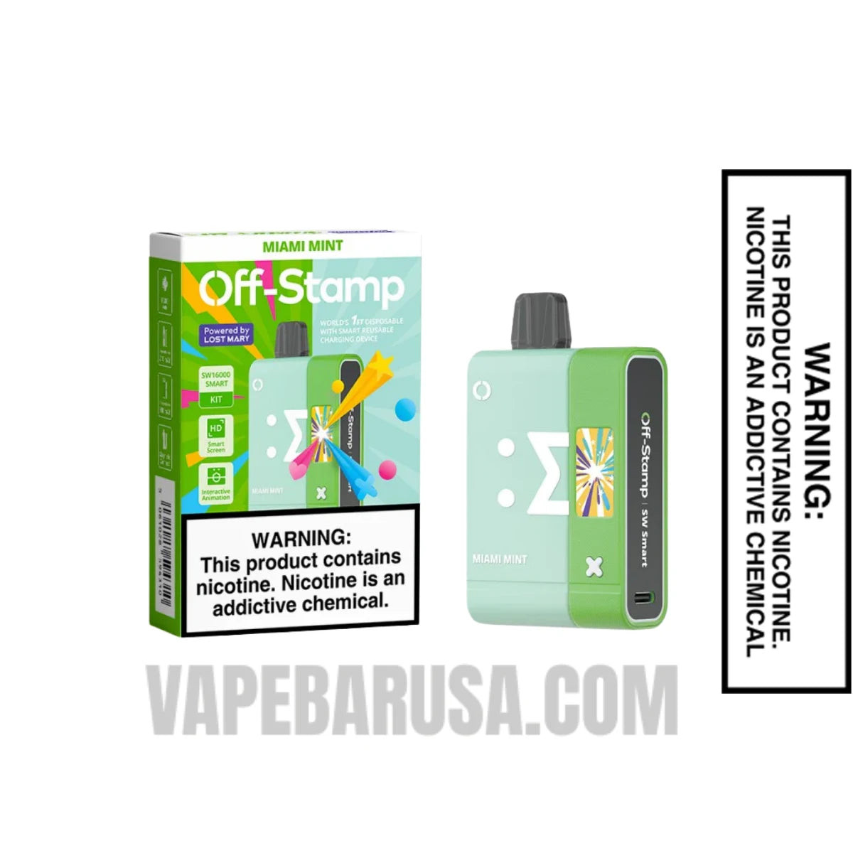 Miami Mint Off-Stamp SW16000 Disposable Pod With Package Box