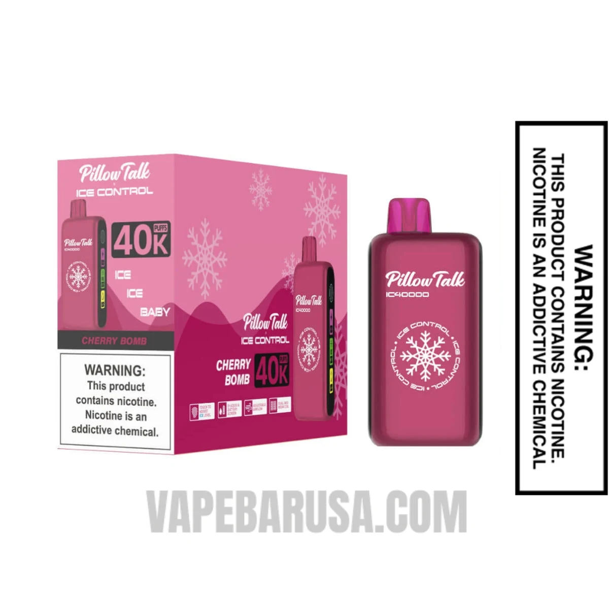 Cherry Bomb Pillow Talk IC40000 Vape With Bundle Pack