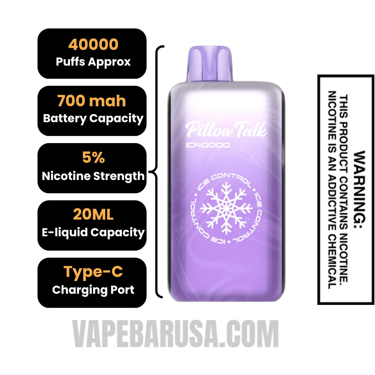Meta Moon Pillow Talk IC40000 Crystal Edition Vape Specification