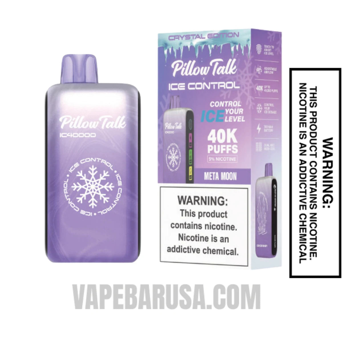 Meta Moon Pillow Talk IC40000 Crystal Edition Vape With Package Box